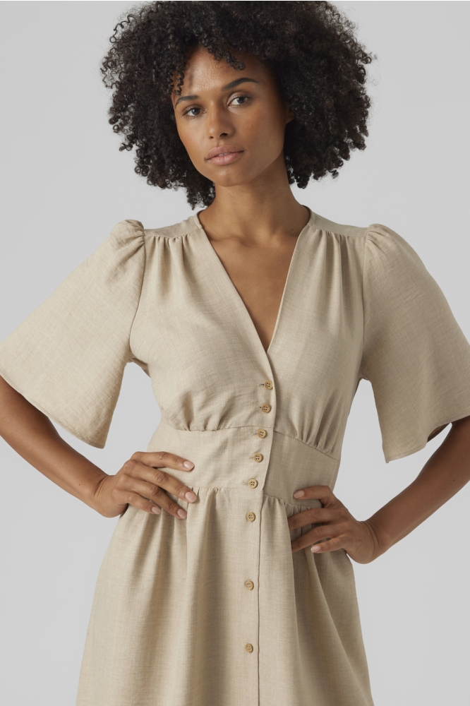 VMMELANEY 2/4 BLK DRESS WVN NOOS 10304133 Overcast melange
